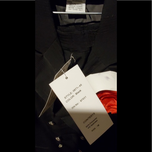 NWT Vintage black stripted Dress Pant Suit by Jonathan Logan 12 - Picture 10 of 16